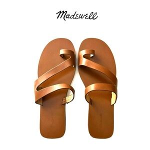 Madewell Gabi Asymmetrical Strap Minimalist Sandal Size 8